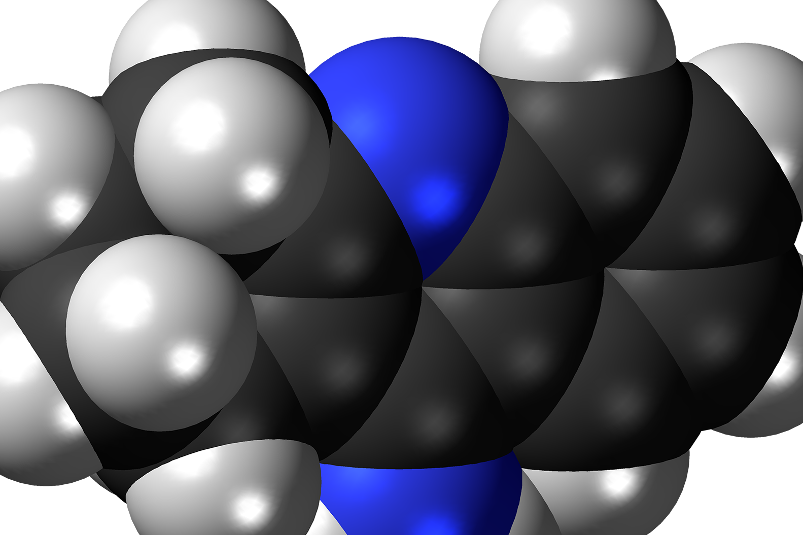 Tacrine_molecule_spacefill. Wikicommons